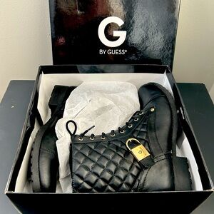 G by Guess Combat like Boots. Women's black size 9.5.